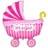 Foliowe Balony różowe z napis. "It's a Girl!". 14" - 35 cm / 1 szt.
