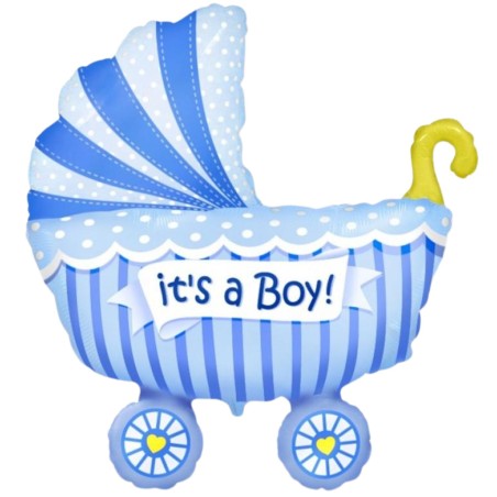 Foliowe Balony niebieskie z napis. "It's a Boy!". 14" - 35 cm / 1 szt.