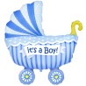 Foliowe Balony niebieskie z napis. "It's a Boy!". 14" - 35 cm / 1 szt.