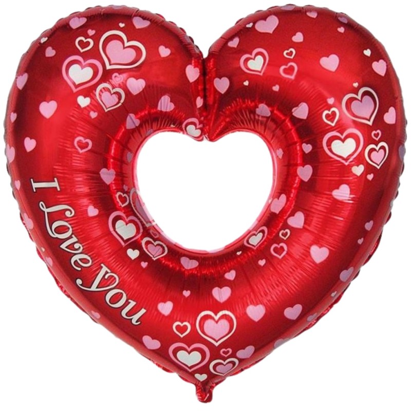 Foliowe Balony czerwone z napis. "I Love You". 18" - 46 cm / 1 szt.