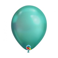 Lateksowy balon zielony chrom. 7" - 18 cm. 100 szt.