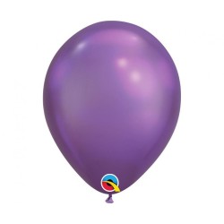Lateksowy balon fioletowy chrom. 7" - 18 cm. 100 szt.