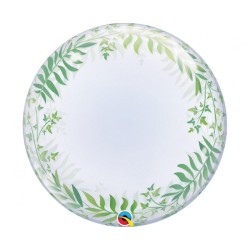 Foliowy balon przezroczysty w liście 24" - 61 cm. 1 szt.