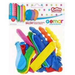 Balony Premium różne kształty 15 szt.