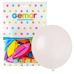 Balony GM150 Metaliczne Perłowo-Białe /48cm, 50 szt
