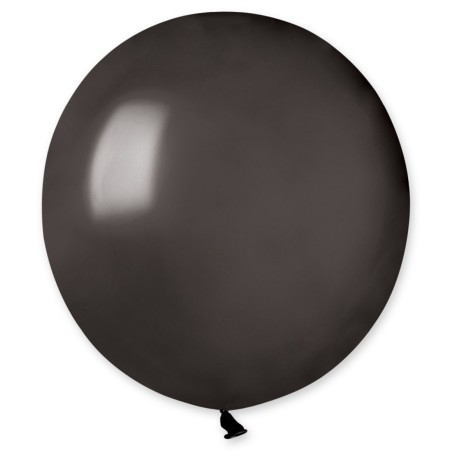 Lateksowe Balony - Metaliczny Czarny 19" / 48cm, 25 szt