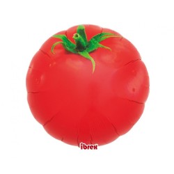 Foliowy w kształcie pomidora Balon Ibrex Hel, okrągły 14", Tomatoes, 1 szt,