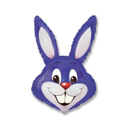 Foliowy balon fioletowy w kształcie "Królika" 24" - 61 cm. 1 szt.