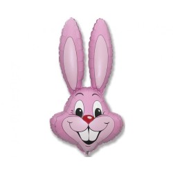 Foliowy balon różowy w kształcie "Królika" 24" - 61 cm. 1 szt.