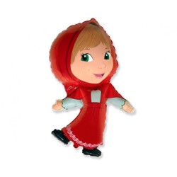 Foliowe Balony czerwone w kształcie Dziewczynka w kapturku. 24" - 61 cm / 1 szt.