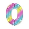 Balon foliowy kolorowy "Cyfra 0", 33,5"- 85 cm / 1 szt
