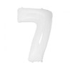 Balon foliowy biały "cyfra 7", 33,5"- 85 cm /1szt