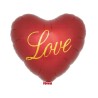 Foliowy Balony czerwony z napis. "Love"(Serce). 14" - 35 cm / 1 szt.