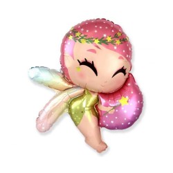 Foliowe Balony kolorowe w kształcie Wróżki. 24" - 61 cm / 1 szt.