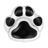 Foliowe Balony czarne w kształcie Łapki kota. 24" - 61 cm / 1 szt.