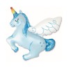 Kolorowy Balon foliowy 24" FX - Jednorożec - Tęczowy róg, niebieski 1 szt.