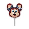 Kolorowy Balon foliowy na patyku  14" FX - "Babsy Mouse" (czerwona) 1 szt.