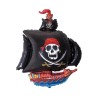 Foliowe Balony czarny w kszta. Statek Piracki. 14" - 35 cm / 1 szt.