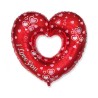 Foliowe Balony czerwone z napis. "I Love You". 18" - 46 cm / 1 szt.