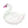 Foliowy balon biały w kształcie "łabędzia" 14" - 35 cm. 1 szt.
