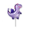 Foliowy balon fioletowy w kształcie "smoka" 14" - 35 cm. 1 szt.