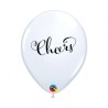 Lateksowe Balony przezroczyste z napis. "Cheers" 11" - 28 cm / 25 szt.
