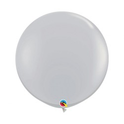 Foliowy balon szary w kształcie "kuli", 36"- 91 cm / 2 szt.