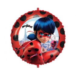Foliowe Balony kolorowe z nadru. Miraculous Ladybug. 18" - 48 cm / 1 szt.