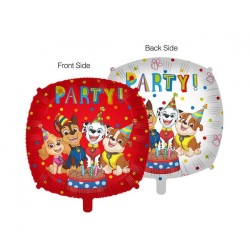 Foliowe Balony kolorowe z nadr. Paw Patrol - Party. 18" - 46 cm / 1 szt.