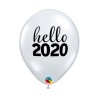Lateksowe Balony przezroczysty z napis. "Hello 2020" 11" - 28 cm / 1 szt.