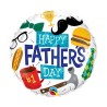 Foliowe Balony kolorowe z napisem "Happy Father's Day". 18"- 46 cm / 1 szt.