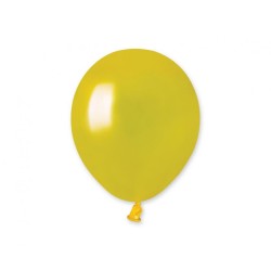 Lateksowe żółte balony metalic AM50 5" - 13 cm. 100 szt.
