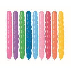 Lateksowe Balony kolorowe w kształcie "Mała dżdżownica". 31"- 80 cm / 100 szt.