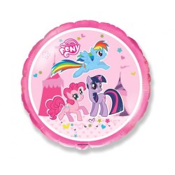 Foliowe Balony różowe z nadrukiem Little Pony 18"- 46 cm / 1 szt.(pakowany)