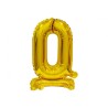 Balon foliowy złota stojąca "cyfra 0", 15"- 38 cm /1szt