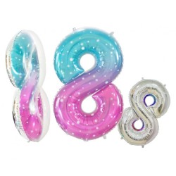 Balon foliowy kosmos "cyfra 8", 31"- 78 cm /1szt