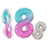 Balon foliowy kosmos "cyfra 8", 31"- 78 cm /1szt
