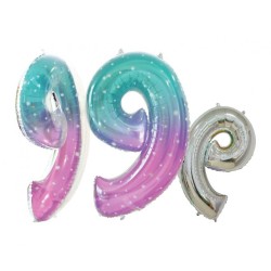 Balon foliowy kosmos "cyfra 9", 31"- 78 cm /1szt