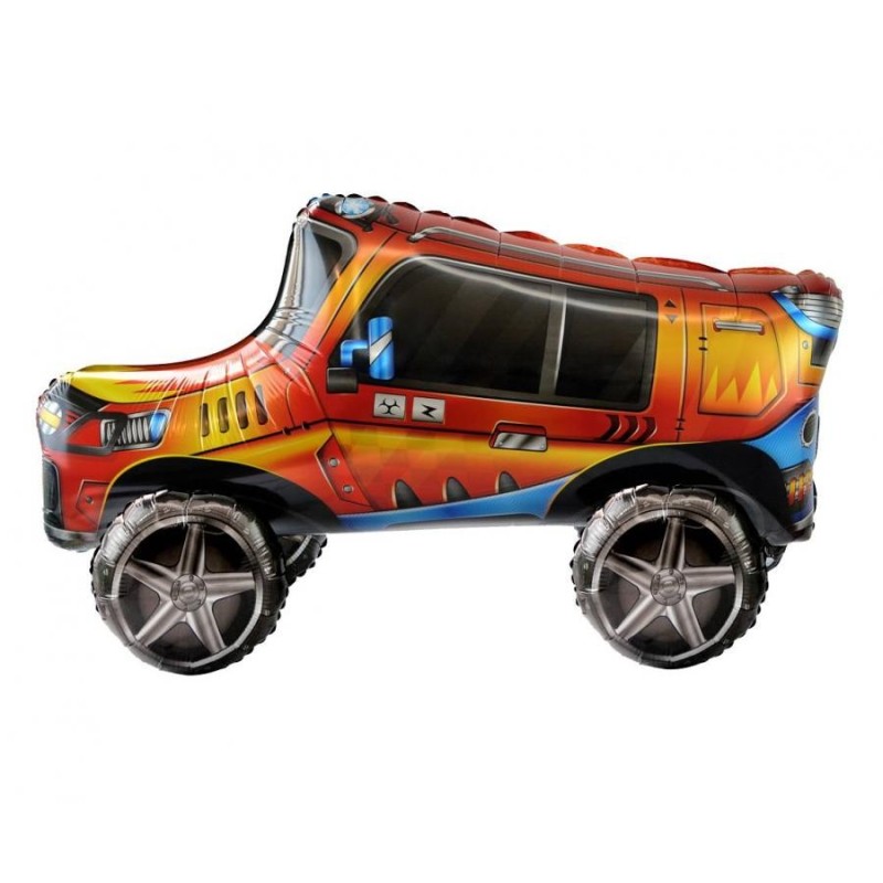 Kolorowy Balon foliowy samochód Jeep 3D, 89x45x37 cm 1 szt.