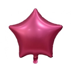 Balon foliowy różowy w kształcie gwiazdy, 19"- 48 cm /1szt