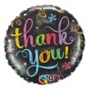 Foliowe Balony kolorowe z napis. "Thank You". 18" - 46 cm / 1 szt.