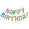 Balony foliowe - litery HAPPY BIRTHDAY, wys. 35 cm Girlandy