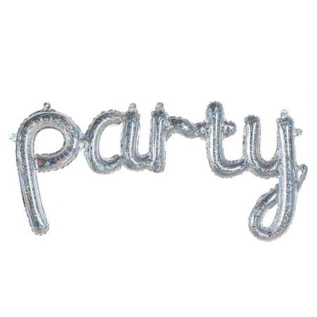 Kolorowy Balon foliowy girlanda Napis PARTY, holo, 82 cm 1 szt.