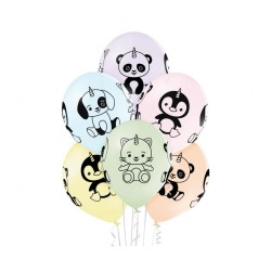 Lateksowe kolorowe Balony D11 Unicorn Animals, 12"- 30 cm. 6 szt.