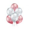Lateksowe kolorowe Balony D11 Baby Girl 6 szt. 12"- 30 cm.
