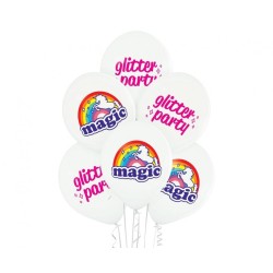 Lateksowe Balony D11 Magic Unicorn - Jednorożec, 12" - 30 cm., 6 szt.