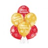 Lateksowe Balony D11 Merry Christmas - Wesołych Świąt 12" - 30 cm., 6 szt.
