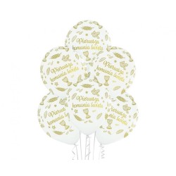 Lateksowe Balony D11 Pierwsza Komunia Święta 12" - 30 cm., 6 szt.