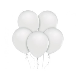 Lateksowe białe balony metalik 12" - 30 cm. 10 szt.