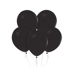 Lateksowe czarne balony pastelowe 12" - 30 cm. 10 szt.